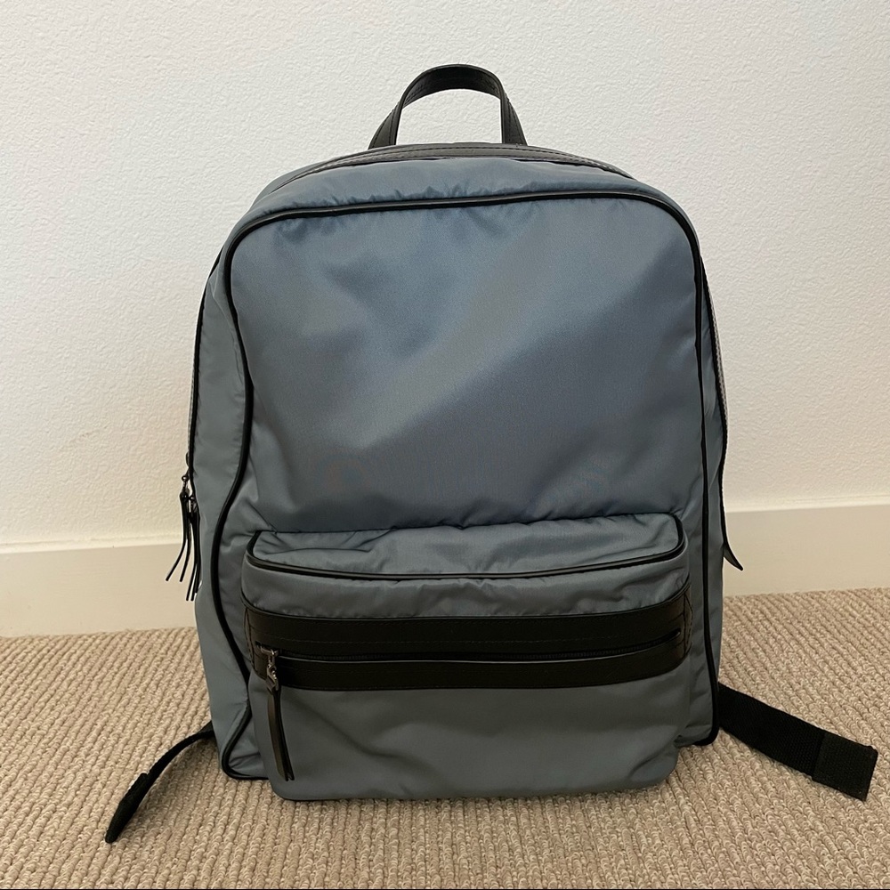 Maison Margiela leather trim nylon backpack